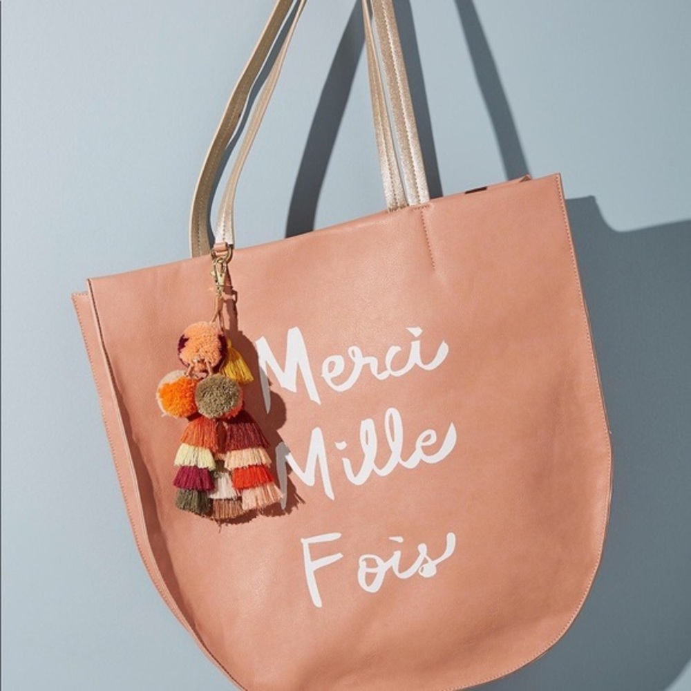 🔥SALE Anthro Tote “Merci Mille Fois”